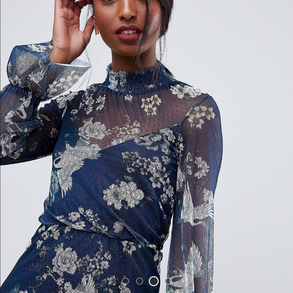 🌟🌟HP 🌟🌟ASOS TALL printed mesh maxi dress